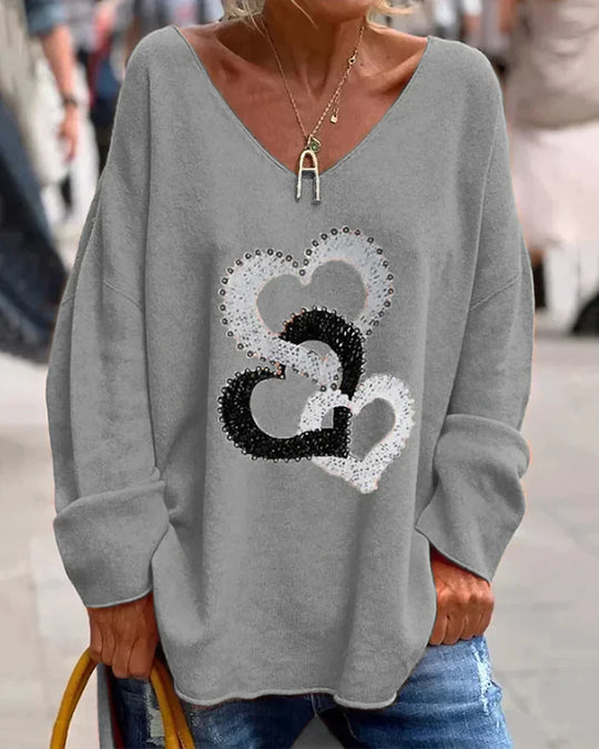 Heidi-Mode | Pull Graphique Confortable Pour Femme