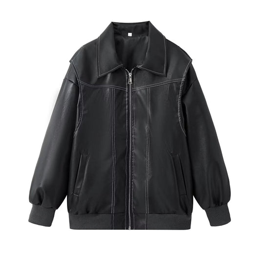 Heidi-Mode | Oversized Lederjacke