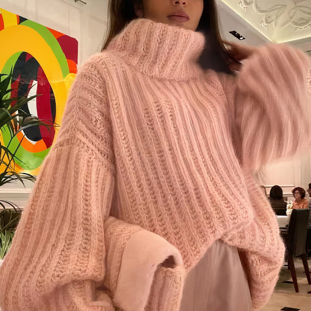 Heidi-Mode | L Flauschiger Strickpullover