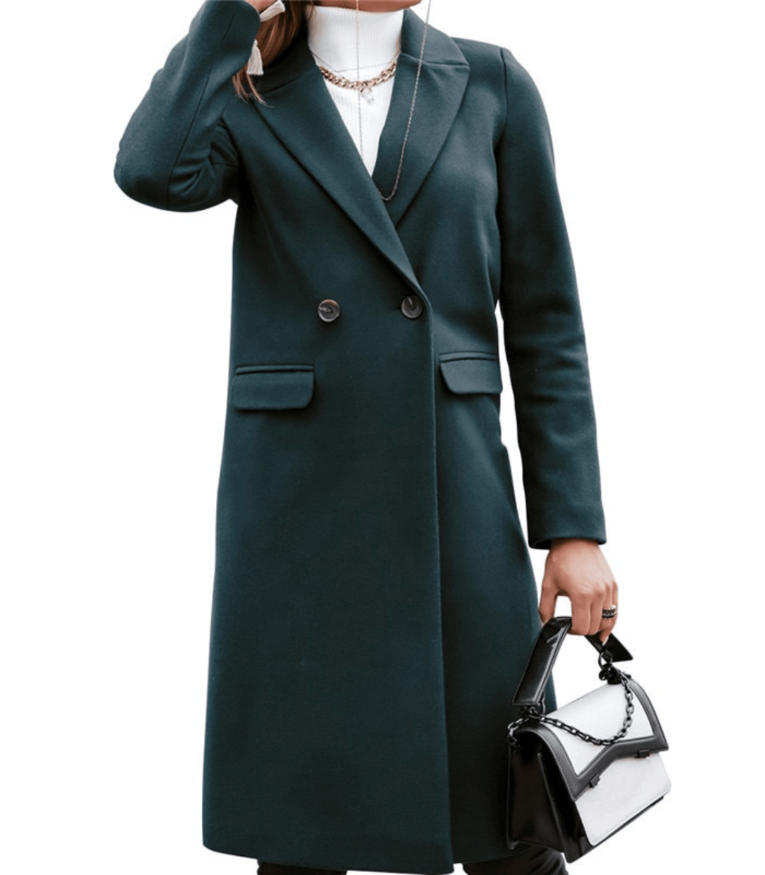 Heidi-Mode | Lockere Wolljacke mit Taschen und Knöpfen