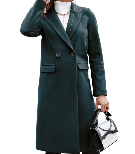 Heidi-Mode | Lockere Wolljacke mit Taschen und Knöpfen