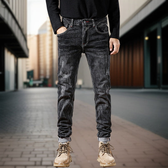 Retro-Jeans mit Knitterfalten