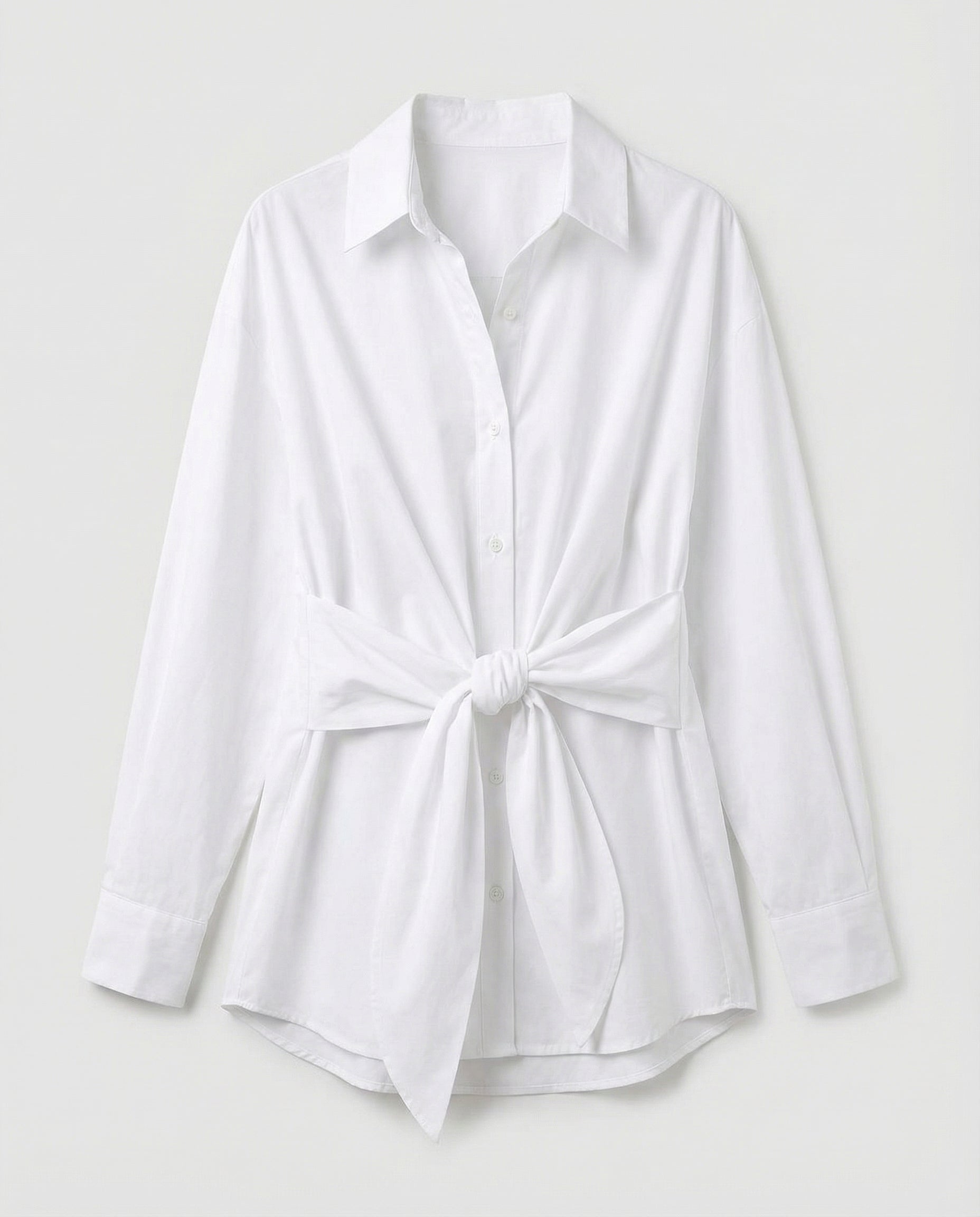 Heidi-Mode Langärmelige Bluse mit Bindeband