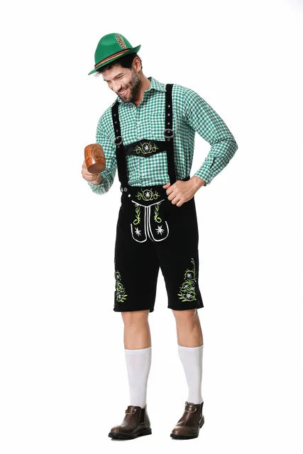 Heidi-Mode Bayerischer traditioneller grüner Oktoberfest-Anzug für Männer