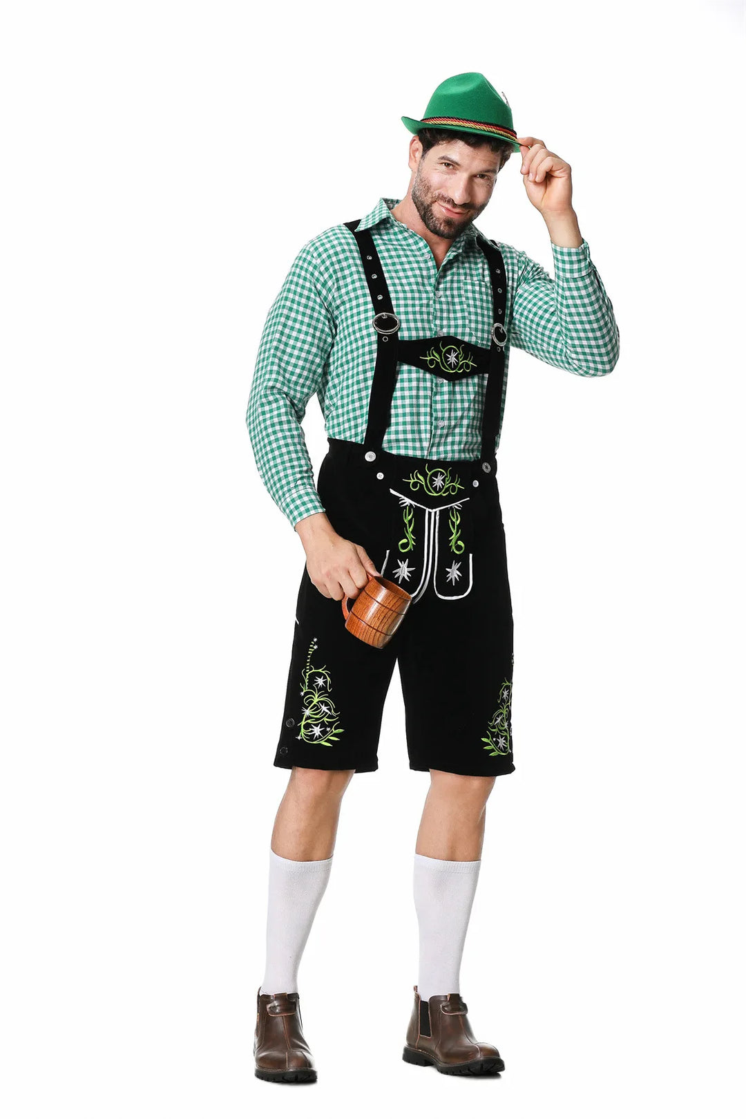 Heidi-Mode Bayerischer traditioneller grüner Oktoberfest-Anzug für Männer