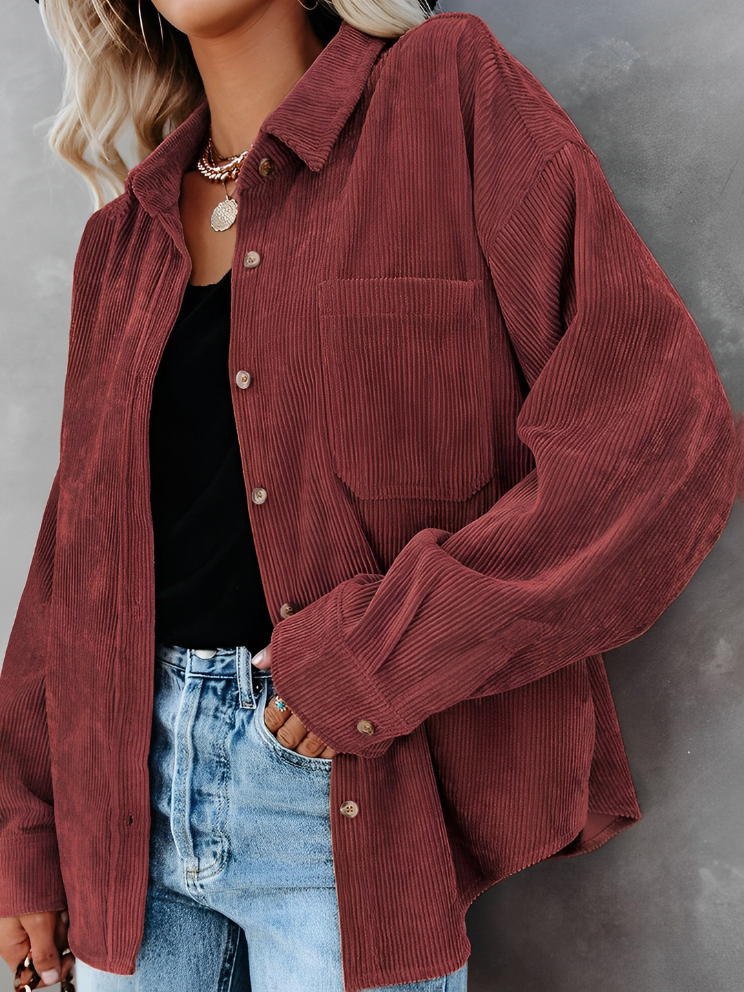 Heidi-Mode | Samtjacke mit Knöpfen