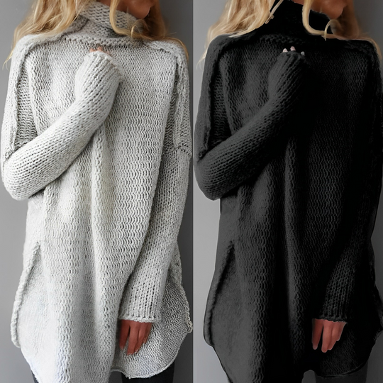 Elegante gestrickte Pullover mit langen Ärmeln