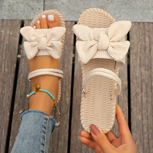 Heidi-Mode | Damen Sandalen mit Schleifenmuster