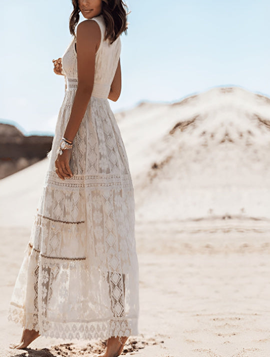 Ibiza-inspiriertes Boho Maxikleid