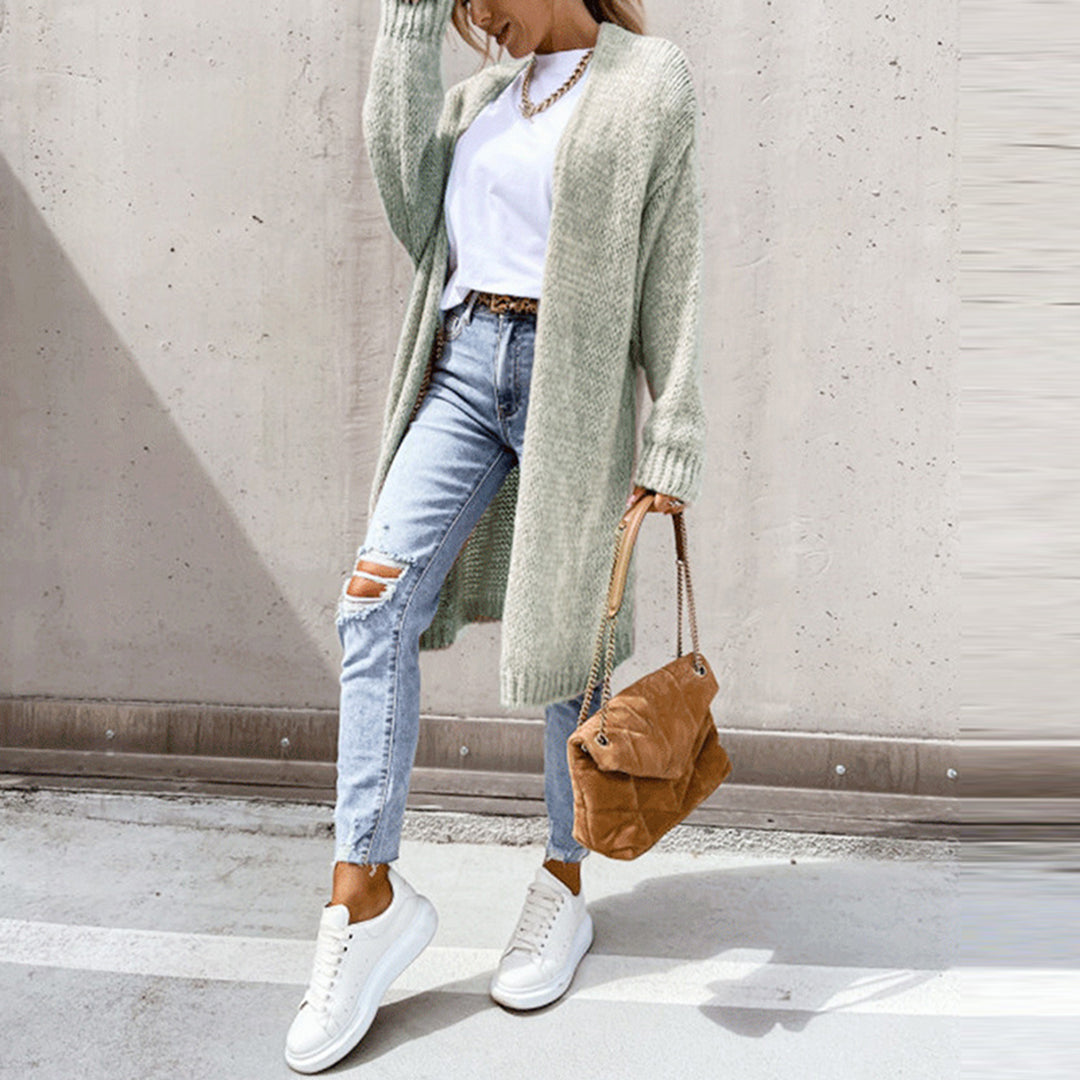 Heidi-Mode | Maison Paris Gilet Lange Strickjacke für Komfort und Stil