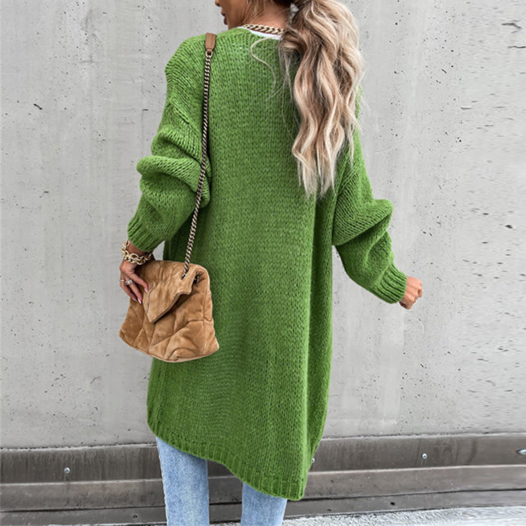 Heidi-Mode | Maison Paris Gilet Lange Strickjacke für Komfort und Stil