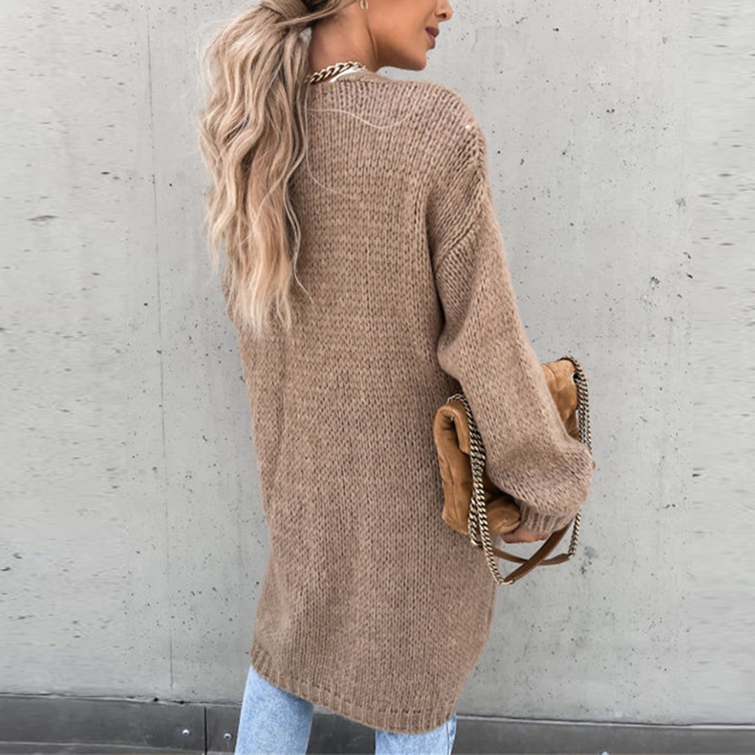 Heidi-Mode | Maison Paris Gilet Lange Strickjacke für Komfort und Stil