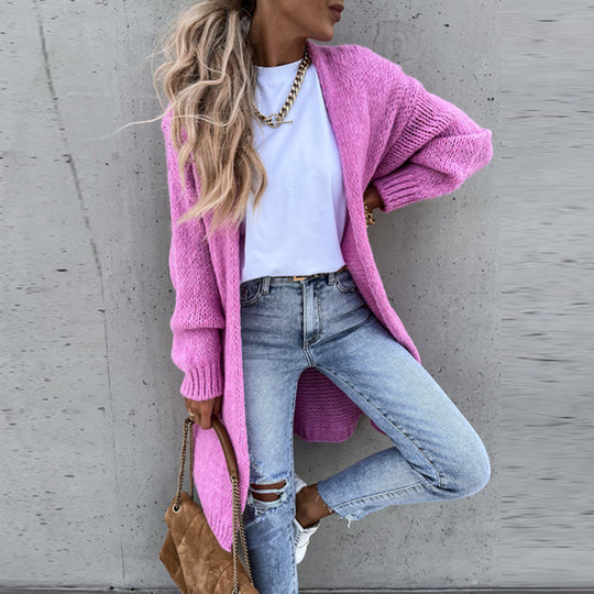 Heidi-Mode | Maison Paris Gilet Lange Strickjacke für Komfort und Stil