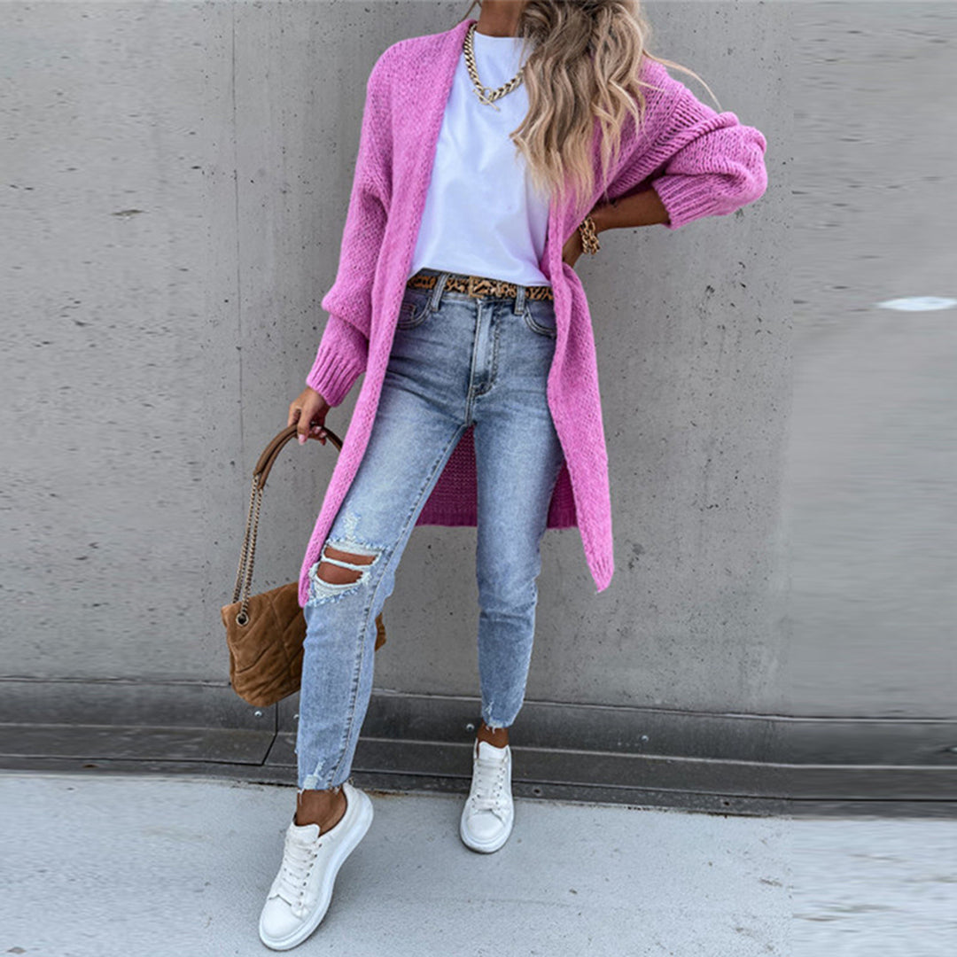 Heidi-Mode | Maison Paris Gilet Lange Strickjacke für Komfort und Stil