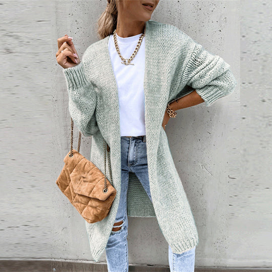 Heidi-Mode | Maison Paris Gilet Lange Strickjacke für Komfort und Stil