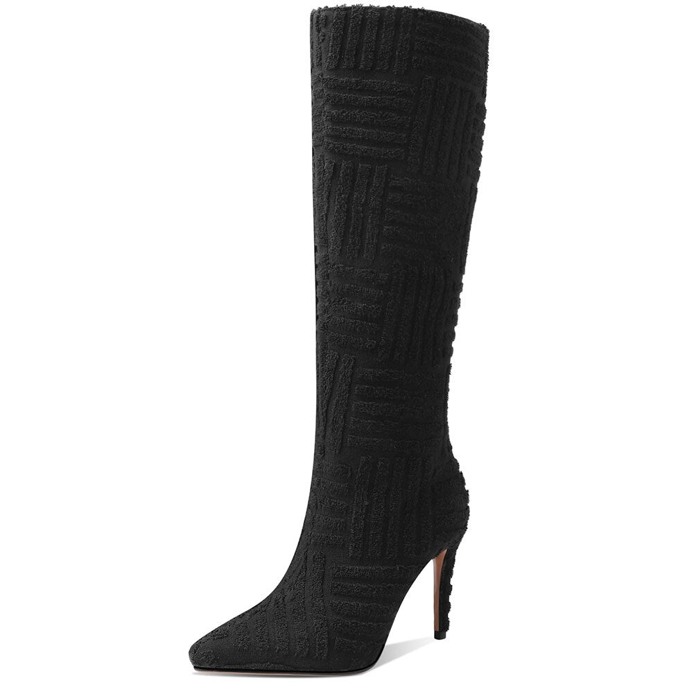 Heidi-Mode | PU-Muster Knielange Stiefel