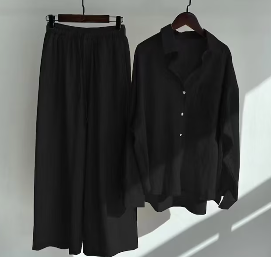 Heidi-Mode | Leinen Satz Damen | Sommerliches, Luftiges Ensemble für Stil und Komfort