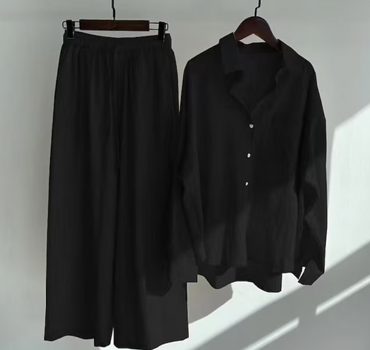 Heidi-Mode | Leinen Satz Damen | Sommerliches, Luftiges Ensemble für Stil und Komfort