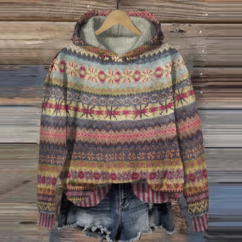 vintage-kapuzenpullover mit ethno