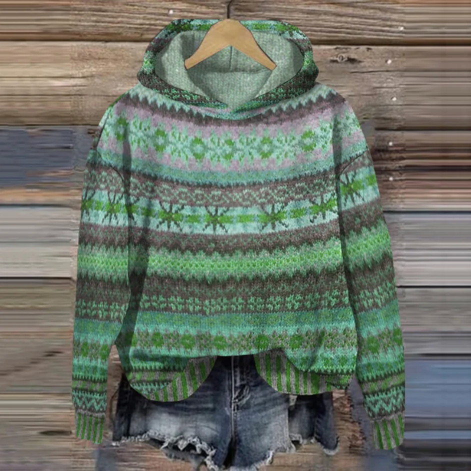 vintage-kapuzenpullover mit ethno