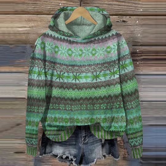 vintage-kapuzenpullover mit ethno