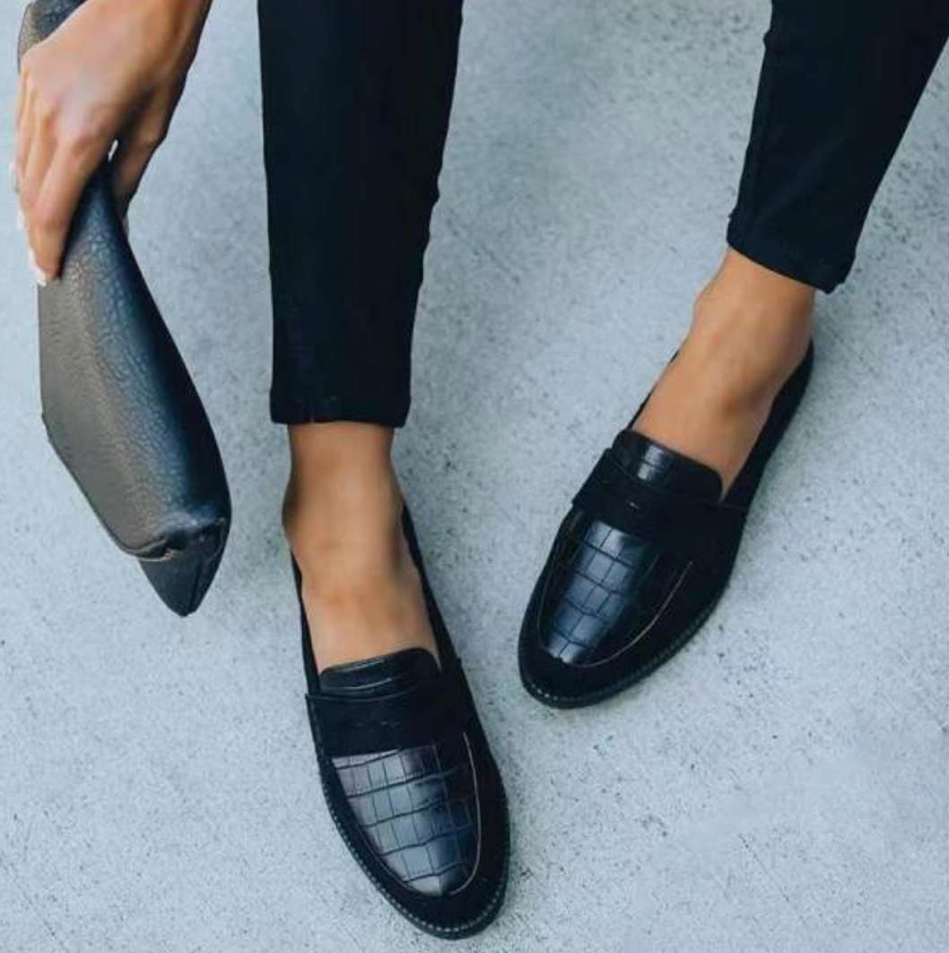 Heidi-Mode | Damen Schuhe im Krokodilleder-Stil Leder