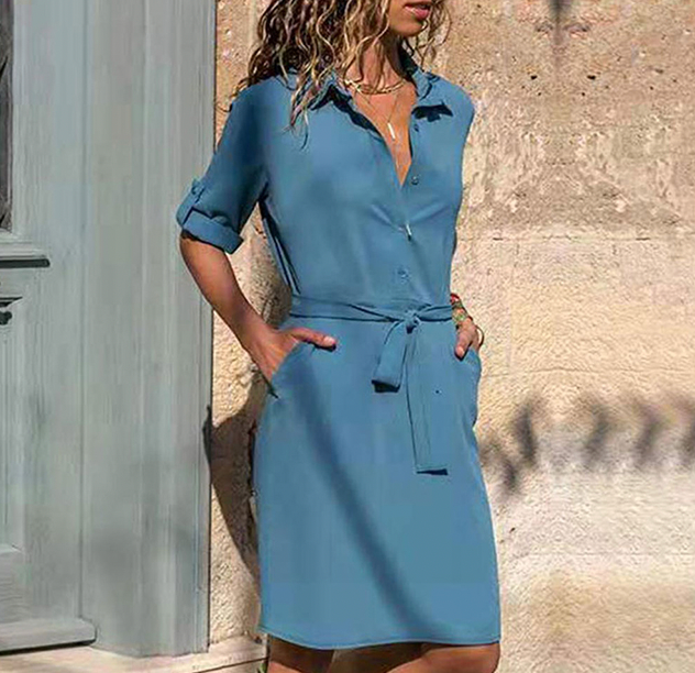 Heidi-Mode | Dunkelblaues Schickes Kleid