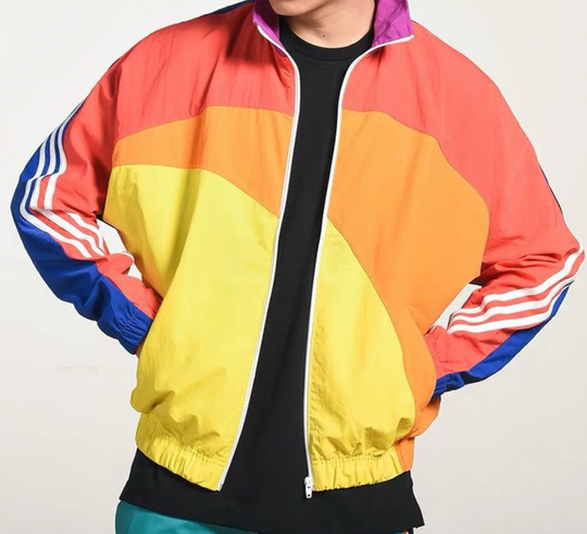 Retro Windbreaker Jacke