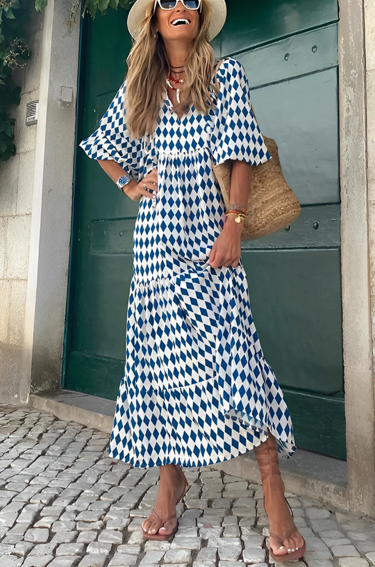 Lange maxi jurk voor de zomer