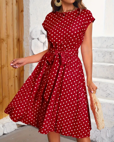 Heidi-Mode | Vintage Stil Pünktchen Kleid, Elegant