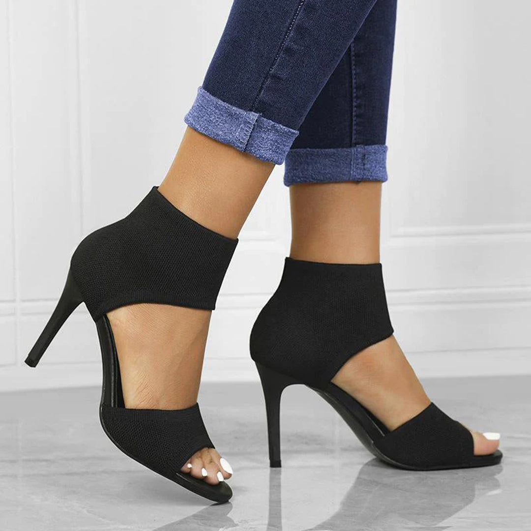 Damen Peep-Toe Sandalen mit Stilettoabsatz