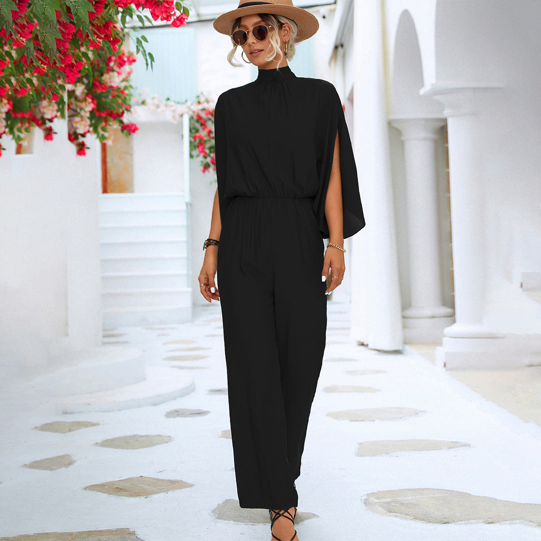 elegante Jumpsuit mit lockeren Fledermausärmeln