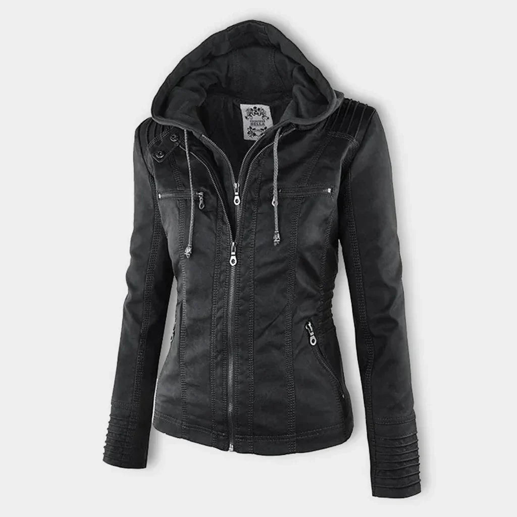 Heidi-Mode | Veste En Cuir Pour Femmes Avec Capuche