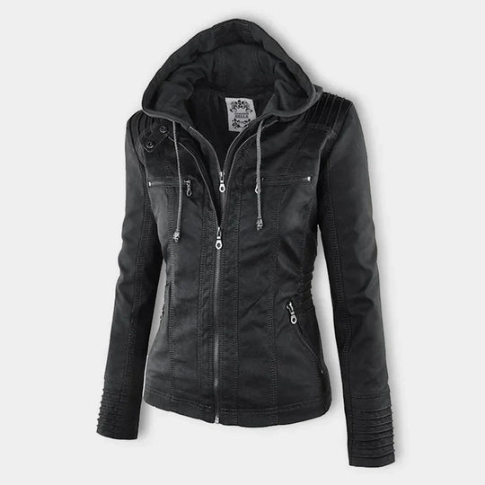 Heidi-Mode | Veste En Cuir Pour Femmes Avec Capuche