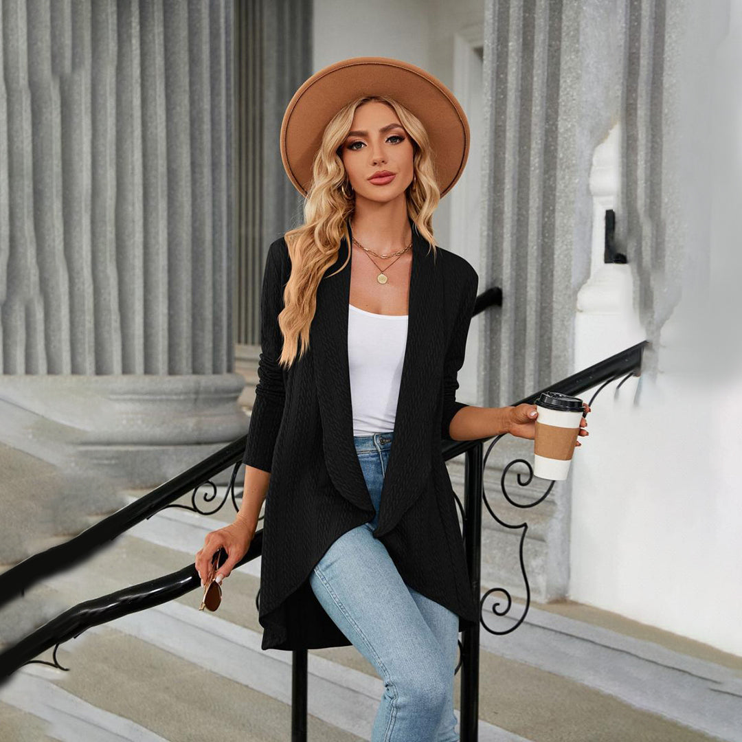 Heidi-Mode | Strick-cardigan Wasserfallkragen Entspannte Eleganz