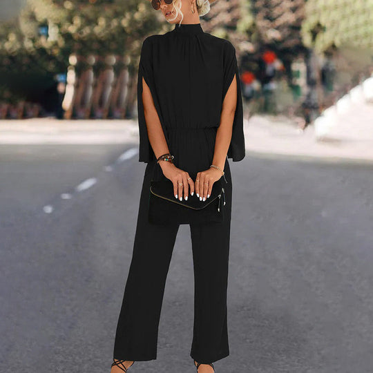 elegante Jumpsuit mit lockeren Fledermausärmeln