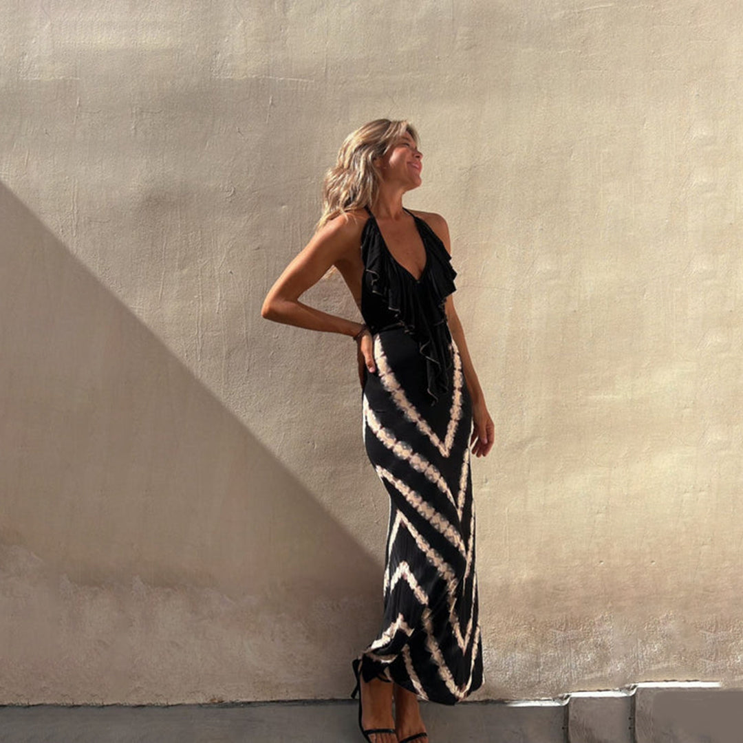 Heidi-Mode | Stilvolles Maxikleid Mit Halsband