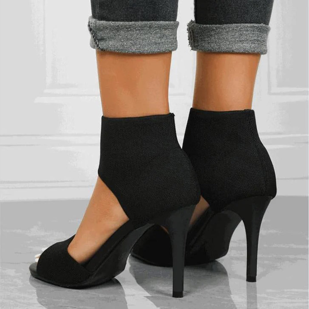 Damen Peep-Toe Sandalen mit Stilettoabsatz