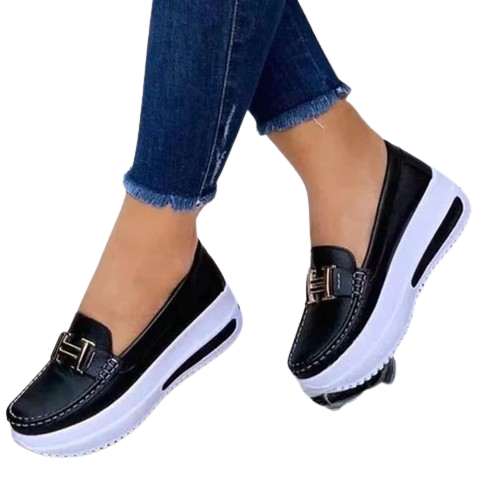 Heidi-Mode | Loafers mit Keilabsatz für Damenschuhe