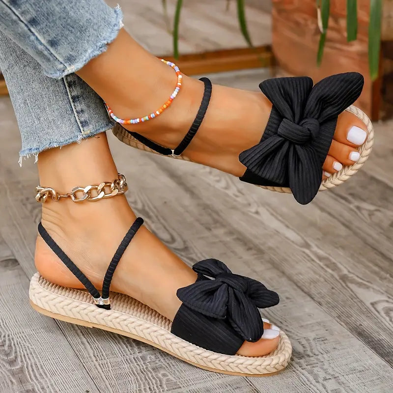 Heidi-Mode | Damen Sandalen mit Schleifenmuster
