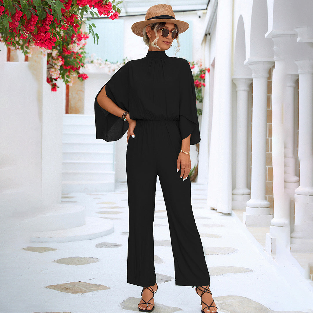 elegante Jumpsuit mit lockeren Fledermausärmeln