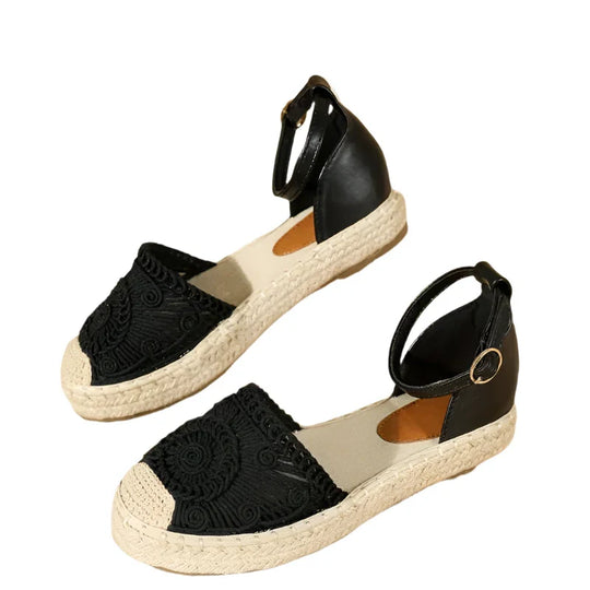 Heidi-Mode | Damen Sommer Knöchelriemen Sandalen Boho