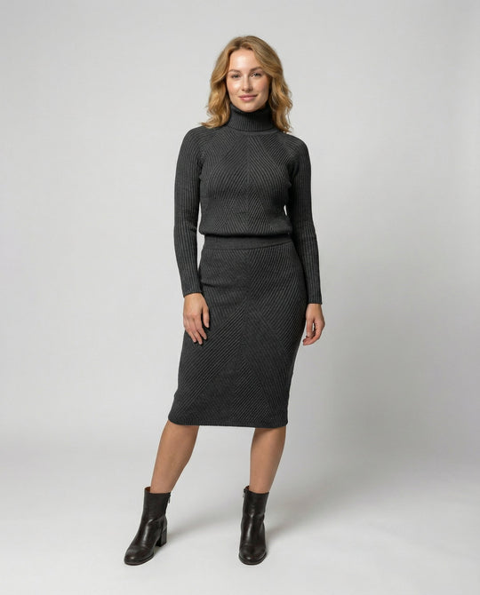 Gemütliches Strickkleid Damen | Heidi-Mode