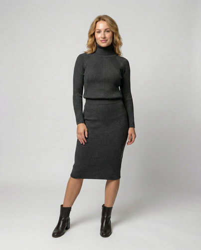 Gemütliches Strickkleid Damen | Heidi-Mode