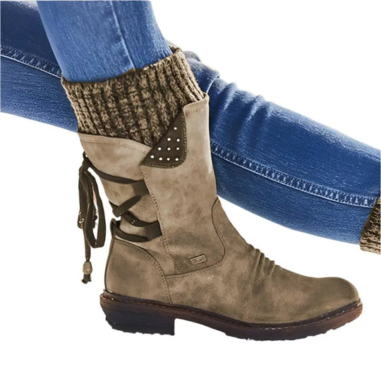 Heidi-Mode | Niedrigabsatz-Winterstiefel für Frauen – Bequemes & Warmes Design