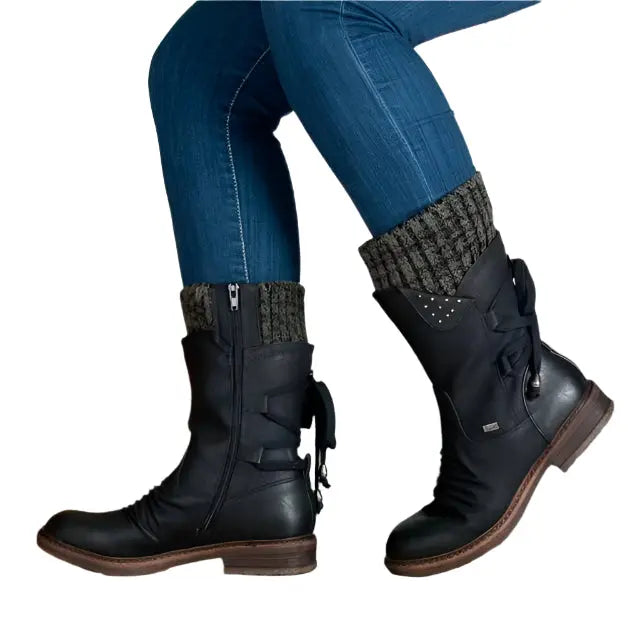 Heidi-Mode | Niedrigabsatz-Winterstiefel für Frauen – Bequemes & Warmes Design