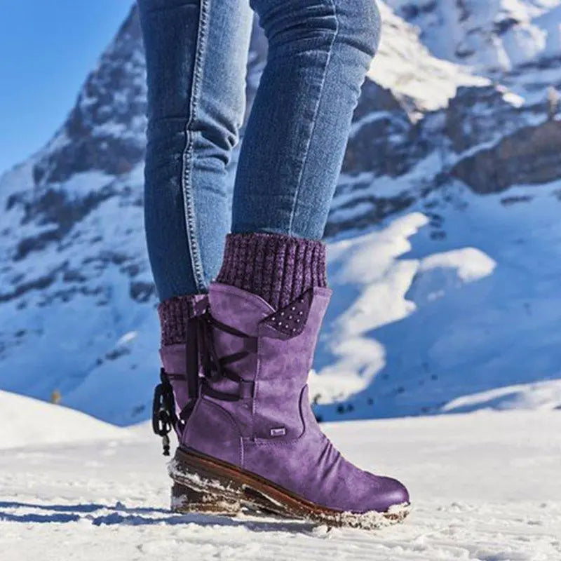Heidi-Mode | Niedrigabsatz-Winterstiefel für Frauen – Bequemes & Warmes Design