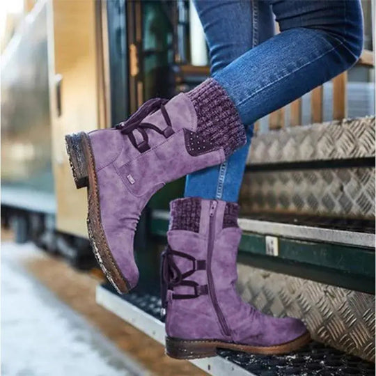 Heidi-Mode | Niedrigabsatz-Winterstiefel für Frauen – Bequemes & Warmes Design