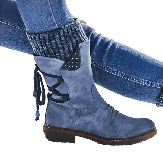 Heidi-Mode | Niedrigabsatz-Winterstiefel für Frauen – Bequemes & Warmes Design