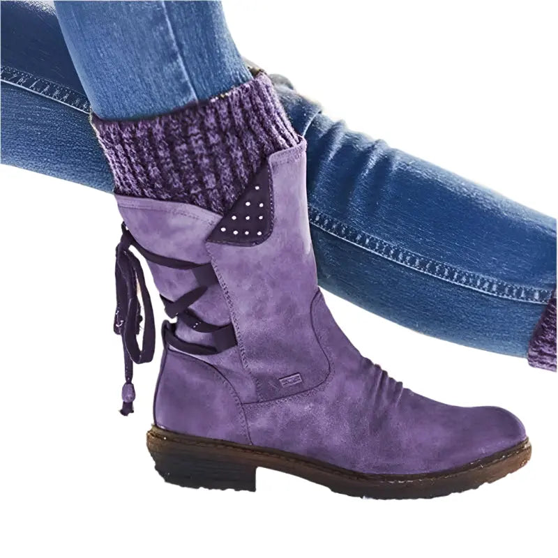 Heidi-Mode | Niedrigabsatz-Winterstiefel für Frauen – Bequemes & Warmes Design